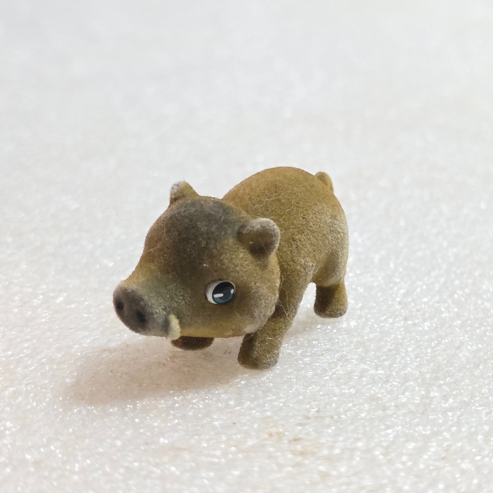 Jungle In My Pocket Series Gregor Wild Boar Animal Figure Flocked Brown 2"